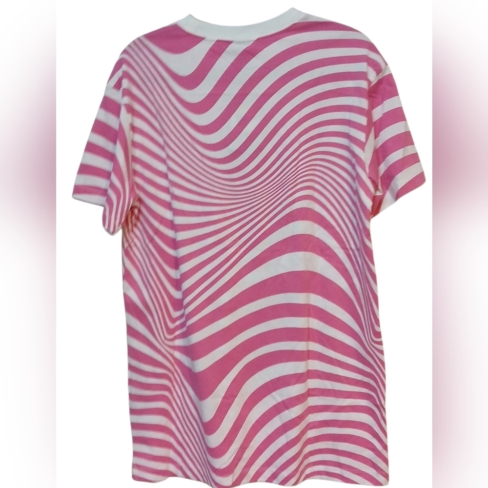 Nike - NWT, Pink & White Short Sleeve Dress W/Geometric Print, Emmroidered Logo, - Picture 3 of 12